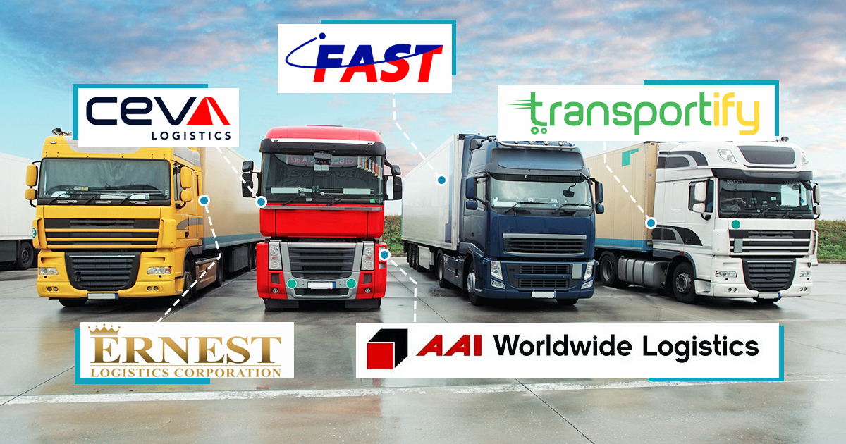 Top 5 Logistics Companies in the Philippines - 3PL: Ernest, CEVA, Fast, AAI Worldwide Logistics, Transportify