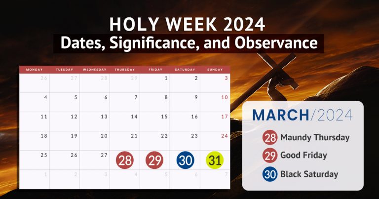 dates of holy week in the philippines