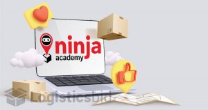 laptop dan ilustrasi ninja academy