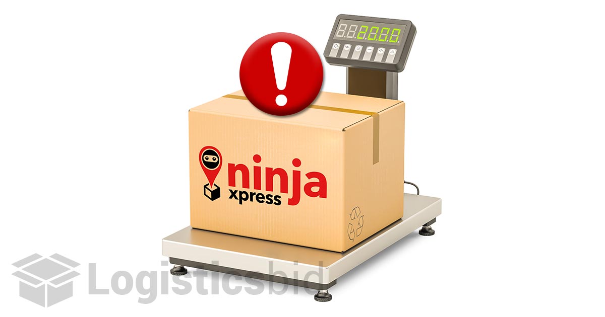 ilustrasi paket ninja xpress di timbang