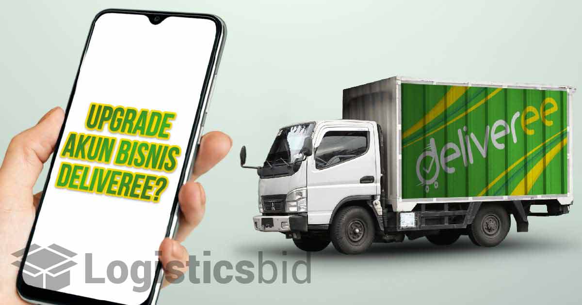 ilustrasi aplikasi dan truk engkel deliveree