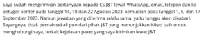 Screenshot testimoni layanan J&T Express